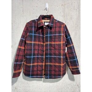 Old Navy Red Plaid Sherpa Lined Plush Quilted Jacket Men's Small NWT